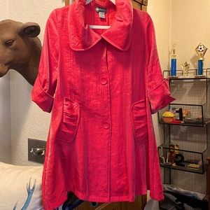 Damee Inc. red swing jacket, size M